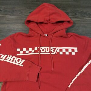 Justin Bieber Jumper Mens Small Red 2017 Tour Pullover Hoodie Team Bieber 13858
